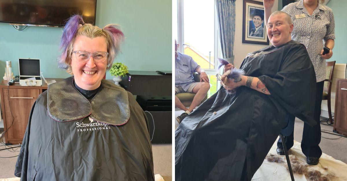 Senior care assistant at MHA Oak Manor braves the shave and raises more than £450