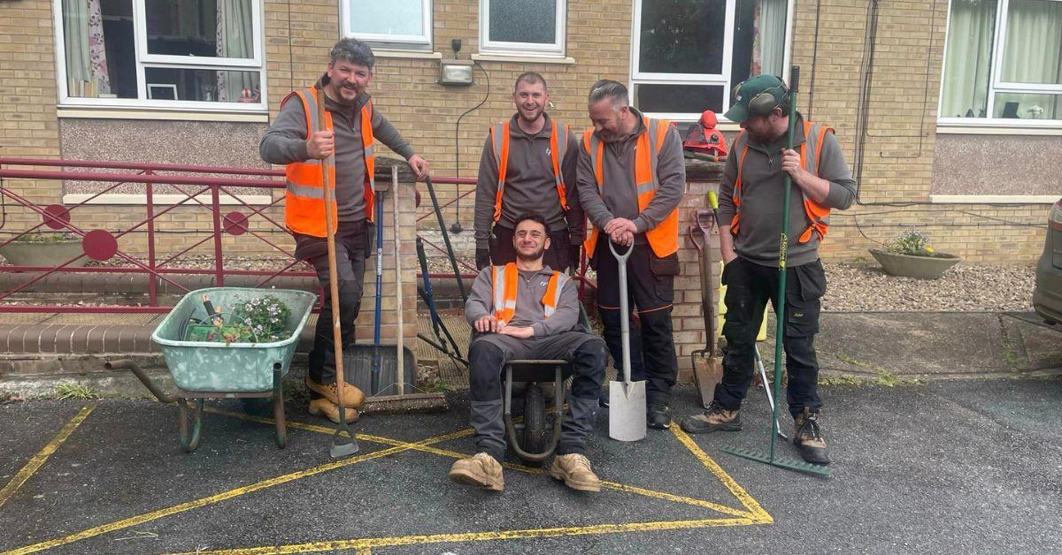 Contractors devote day to MHA Stones Place and become volunteers during gardening weekend